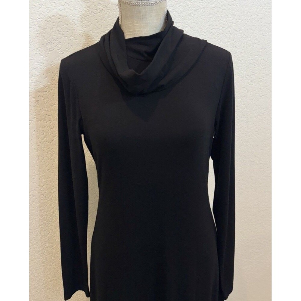Gibson & Latimer Women’s Knit Mock Neck Long Sleeve Sheath Maxi Dress. Size S - Picture 3 of 6